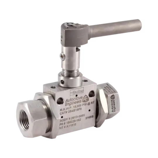 2B Series: 2-Way, Quarter-Turn, High Pressure Ball Valve