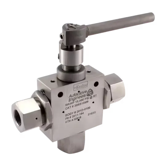 3B Series: 3-Way, High Pressure Ball Valve