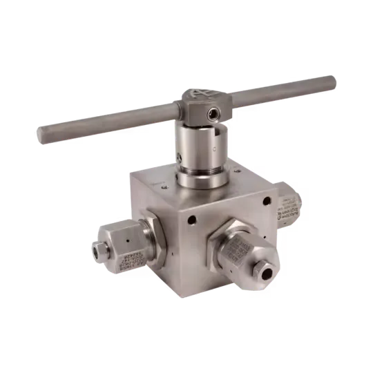 4B Series: 4-Way, High Pressure Ball Valve