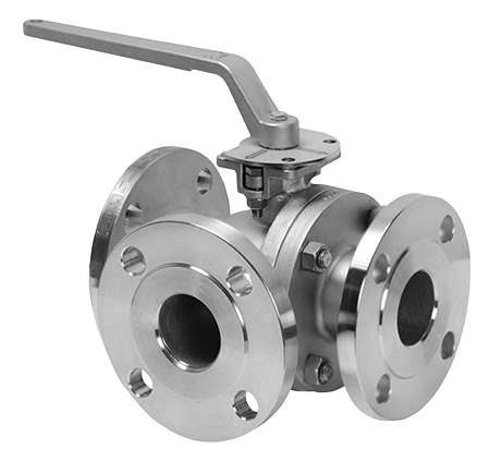 BVF3 Full Port 3-Way Flanged End Diverter Ball Valve