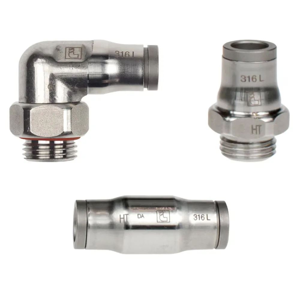 LF 3800 - 316L Stainless Steel Push-In Fittings for Aggressive Environments