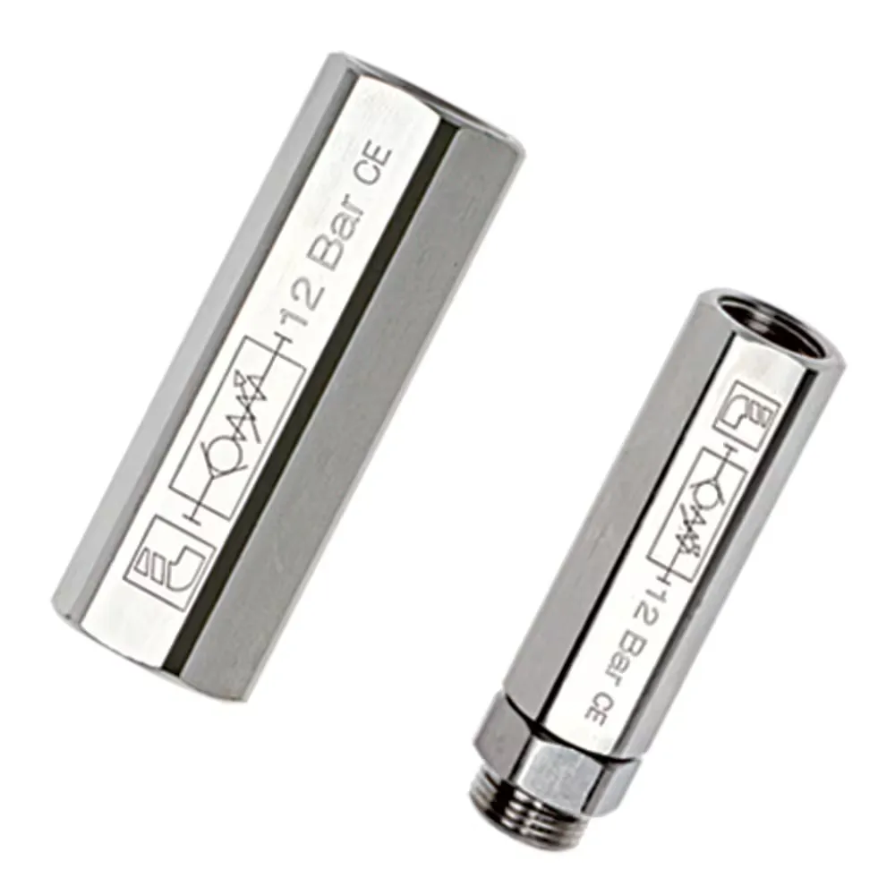 Pneumatic Adjustable Non-Return Valves in Nickel-Plated Brass