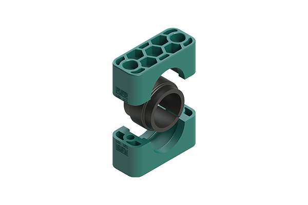 Tube Clamps with noise protection insert